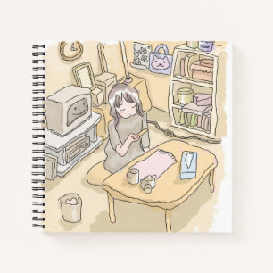 a scooping room notebook