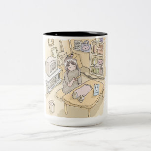 a scooping room Two-Tone coffee mug