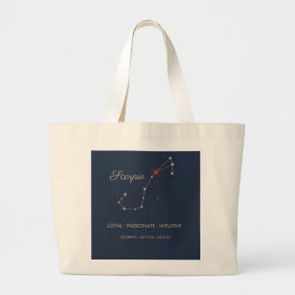 A Scorpio tote bag with the Scorpius constellation