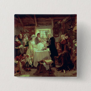 A Scottish Christening 2 Inch Square Button