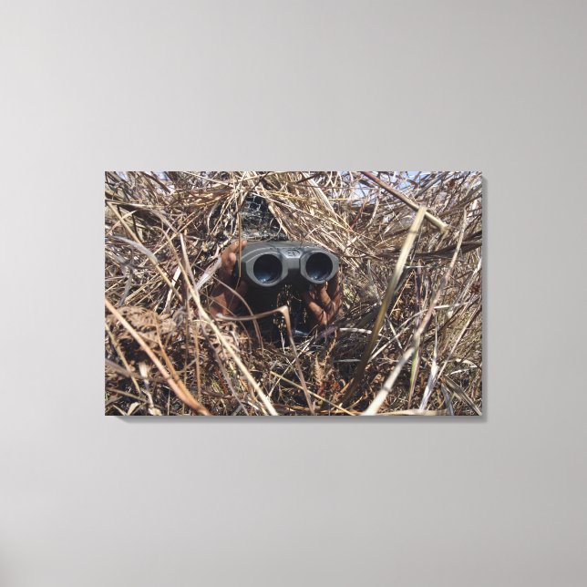 A scout observer practices observation techniqu 2 canvas print (Front)