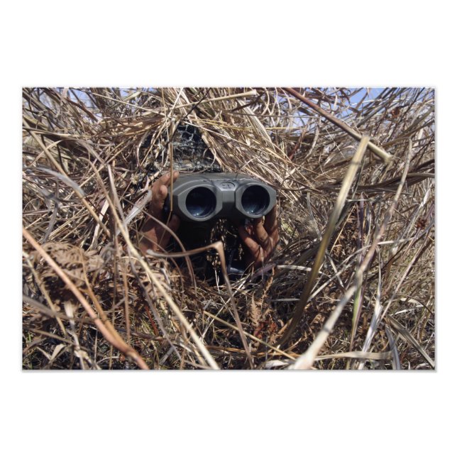 A scout observer practices observation techniqu photo print (Front)