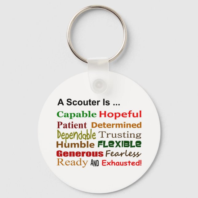 A Scouter Is … Keychain (Spoof on the Scout Law) (Front)