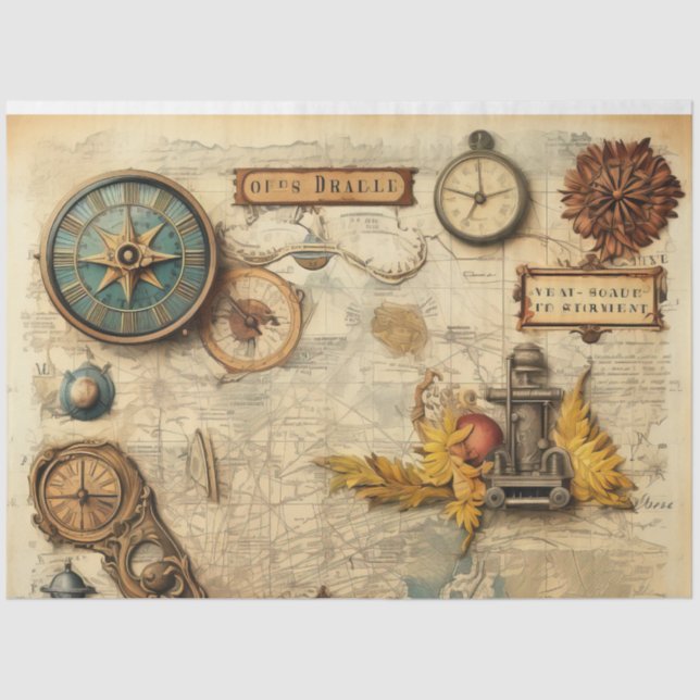 A Scrappy Nautical Series Design 11 Tissue Paper (Front)