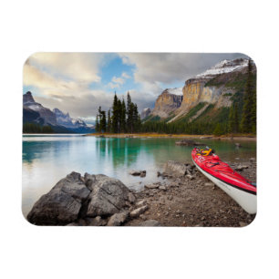 A sea kayak ashore at Spirit Island Magnet