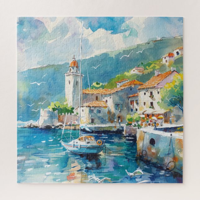 A Sea Port Jigsaw Puzzle (Vertical)