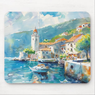 A Sea Port Mouse Pad