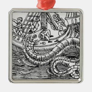 A Sea Serpent Metal Ornament