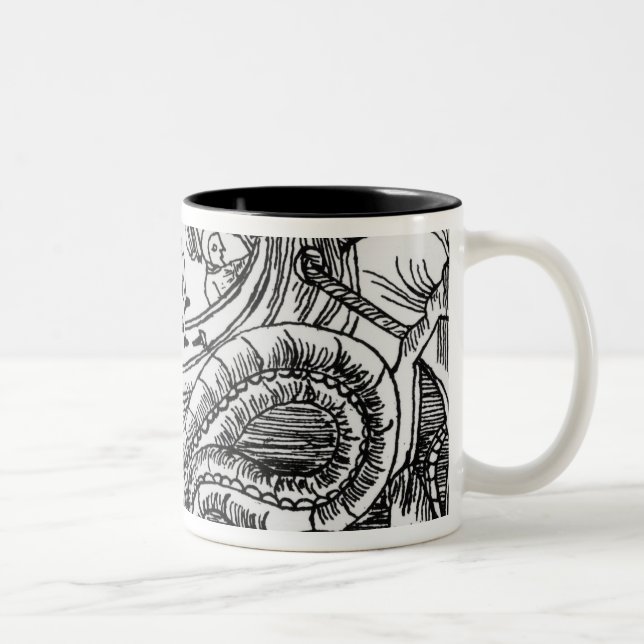 A Sea Serpent Two-Tone Coffee Mug (Right)