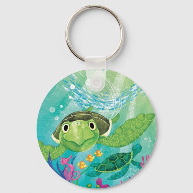 A Sea Turtle Rescue Keychain (Front)