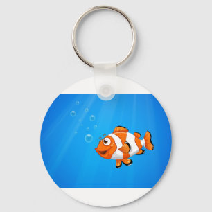 A sea with a nemo fish keychain