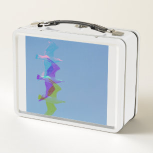 A seagull on lunch boxes  