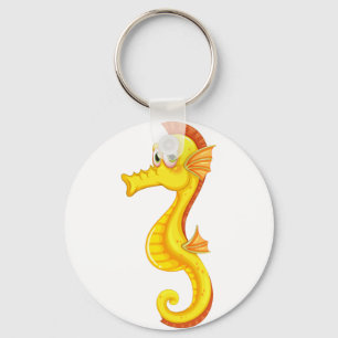 A seahorse keychain