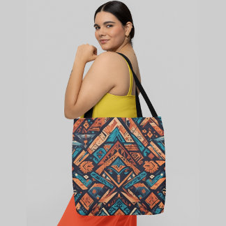 A seamless abstract pattern geometric tote bag