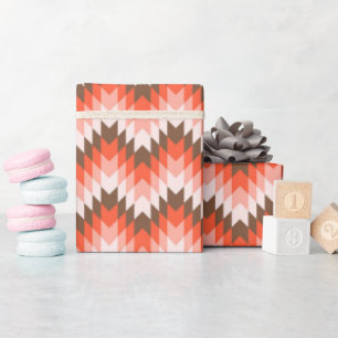 A seamless geometric chevron pattern featuring ora wrapping paper