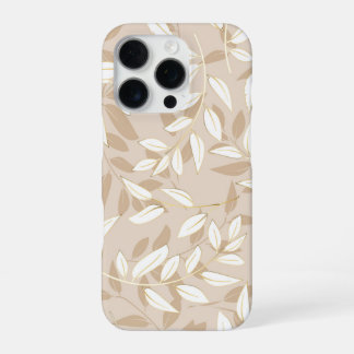 A seamless pattern featuring stylized leaves iPhone 16 pro case