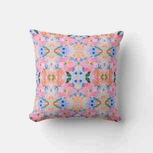 A seamless pattern with colourful pastel Throw Pillow