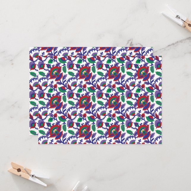 A seamless, symmetrical pattern featuring repeatin invitation (Front/Back In Situ)