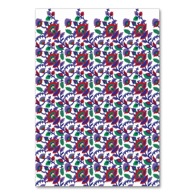 A seamless, symmetrical pattern featuring repeatin table number (Front)
