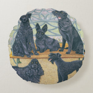 A seat in the park round pillow