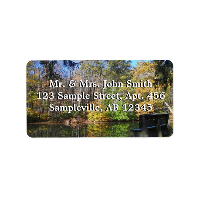 A Seat with an Autumn View in Pennsylvania Label (Front)