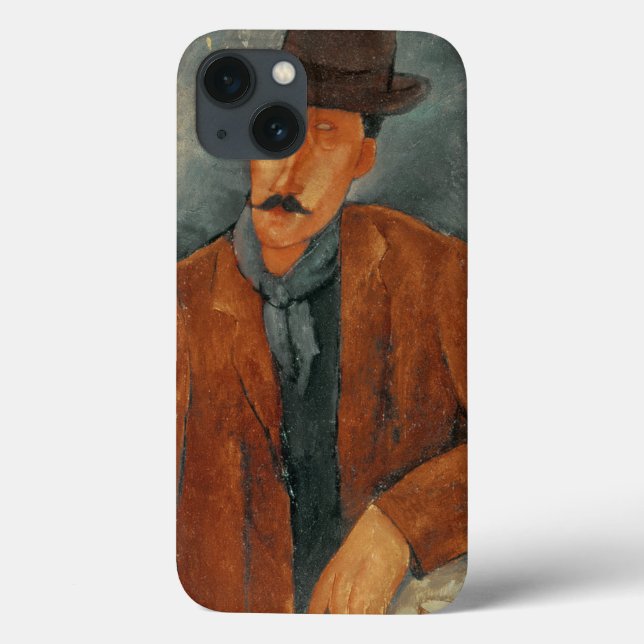 A seated man leaning on a table Case-Mate iPhone case (Back)