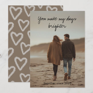 A Secret Message of Love – Personalized Valentine Holiday Card