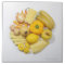 A selection of yellow fruits & vegetables.