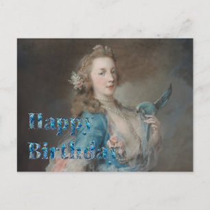 A Selfie with my Parrot Happy Birthday Postcard