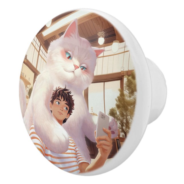 A Selfie with the Fluffy Giant Ceramic Knob (Right)