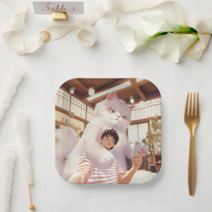 A Selfie with the Fluffy Giant Paper Plate