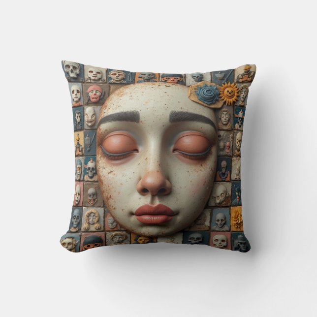 A sense of change and challenge throw pillow (Front)
