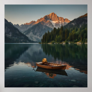 A serene and captivating alpine landscape poster