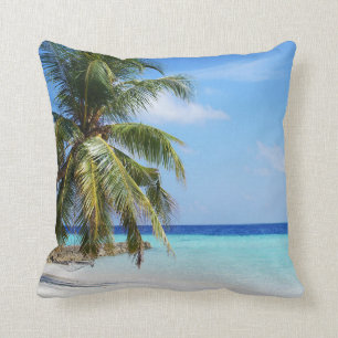 A Serene Scene The Maldives Throw Pillow