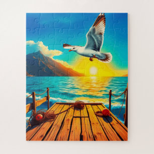 A serene waterfront children's jigsaw puzzle