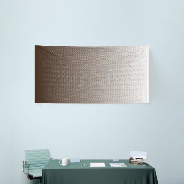A series of brown and white stripes arranged on a  banner (Tradeshow)