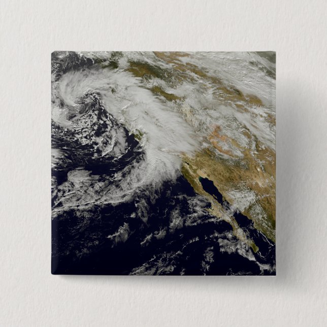 A series of strong storms with fierce winds 2 2 inch square button (Front)