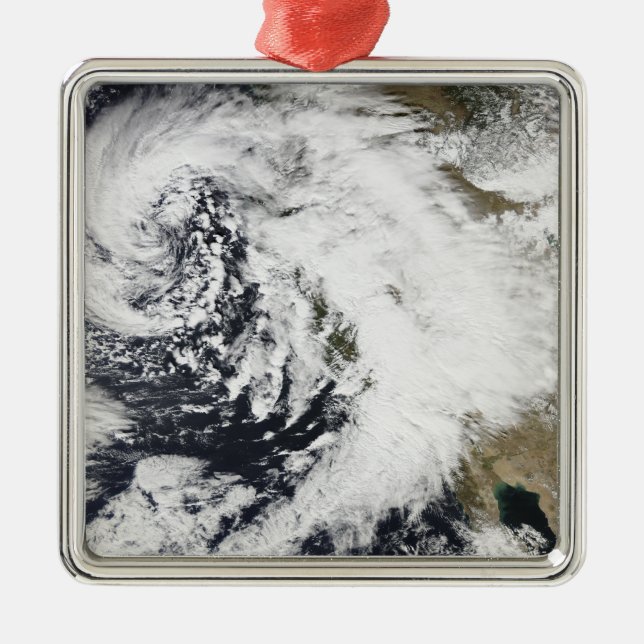 A series of strong storms with fierce winds metal ornament (Front)