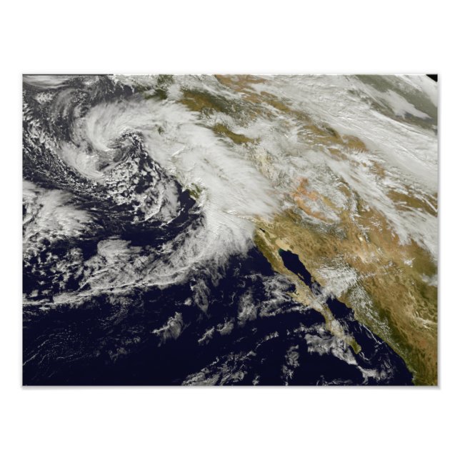 A series of strong storms with fierce winds photo print (Front)