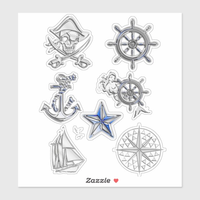A Set of 7 Nautical Design Elements (Sheet)