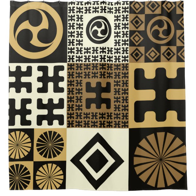 A set of japanese style seamless patterns, tribal  (Front)