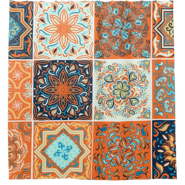 A set of ornaments,ceramic tiles. Abstract pattern (Front)