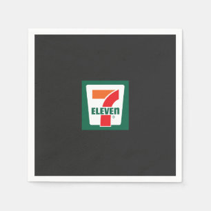 a seven seven logo on a green background napkin