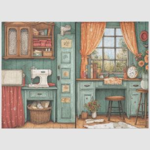 A Sewing Room Junk Journal Series Design #7 Tissue Paper