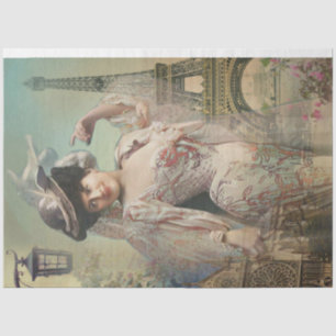 A Shabby Chic Parisian Woman Series Design 5 Tissu Tissue Paper