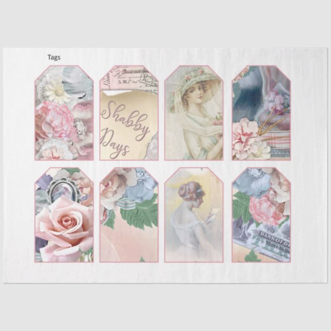 A Shabby Chic Series Design 24 Tissue Paper (Front)