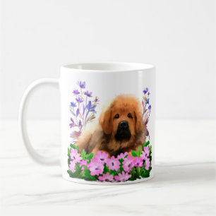 A shaggy Mastiff is lying on the floor Coffee Mug