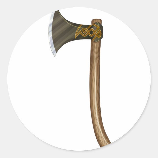 A sharp axe classic round sticker (Front)