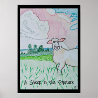 A Sheep in the Pasture Thick Black Border