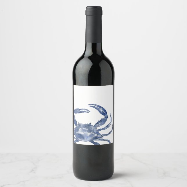 A Shellabration | Blue Crab Theme Wine Label (Front)